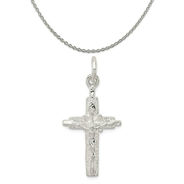 Sterling Silver INRI Crucifix Pendant 